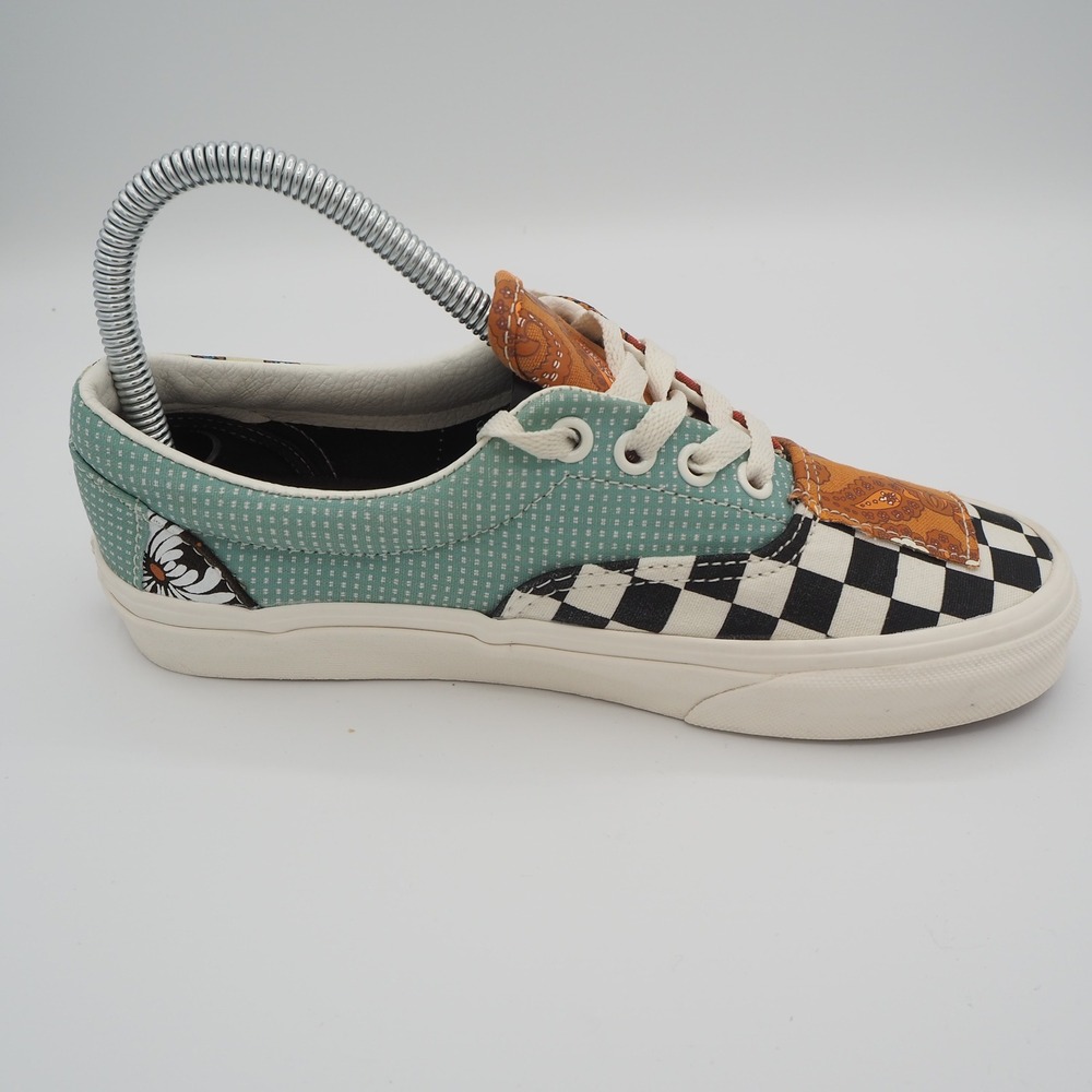 Vans Era Tiger Patchwork Women 6.5 Low Top Multi Color Mixed Print Skate Shoes - Picture 8 of 12